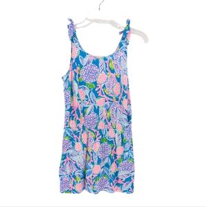 Lilly Pulitzer Sundari Skort Romper Maldives Green Turtle Wave Size XL Girls